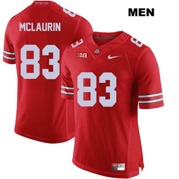 Ohio State Buckeyes Men's Terry McLaurin #83 Red Authentic Nike College NCAA Stitched Football Jersey JM19V07DI
